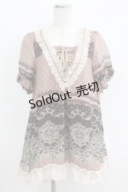 画像1: axes femme / ドットチュニック M ピンク H-25-05-29-035-AX-TO-NS-ZH