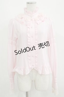 画像1: BABY,THE STARS SHINE BRIGHT / 立衿シフォンブラウス Free ピンク H-25-05-29-039-BA-BL-NS-ZH