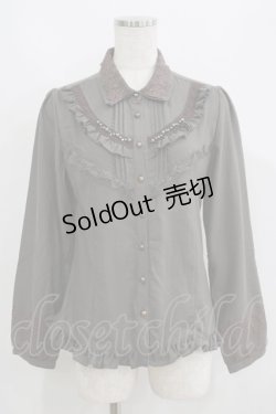 画像1: axes femme / ヨーク切替ブラウス M カーキ H-25-05-29-043-AX-BL-NS-ZH