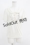 axes femme / リボンブローチ付きBL風PO M アイボリー H-25-05-29-053-AX-TO-NS-ZH
