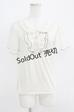 画像1: axes femme / リボンブローチ付きBL風PO M アイボリー H-25-05-29-053-AX-TO-NS-ZH