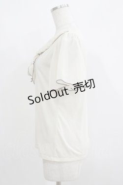 画像2: axes femme / リボンブローチ付きBL風PO M アイボリー H-25-05-29-053-AX-TO-NS-ZH