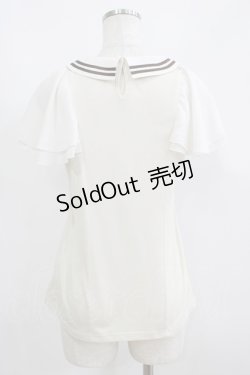 画像3: axes femme / シフォン切替トップス M アイボリー H-25-05-29-054-AX-TO-NS-ZH