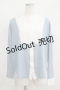 axes femme / 配色切替ドルマンブラウス Free サックス H-25-05-29-055-AX-BL-NS-ZH