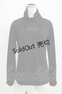 axes femme / 袖ギャザートップス M ブラック H-25-05-29-059-AX-TO-NS-ZH