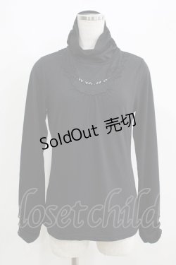 画像1: axes femme / 袖ギャザートップス M ブラック H-25-05-29-059-AX-TO-NS-ZH