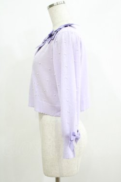画像2: Maria pipi / Pearls & Ribbonsカーディガン Free ラベンダー H-25-05-29-060-EL-TO-NS-ZH