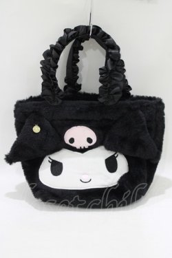 画像1: Maison de FLEUR / クロミ フリルハンドルトートバッグ  ブラック H-25-05-29-070-LO-BG-NS-ZH
