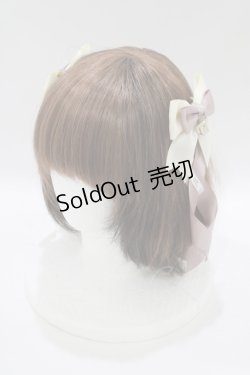 画像1: LOTUS ribbon / リボンバレッタセット  ベージュピンク H-25-05-29-076-EL-AC-NS-ZH