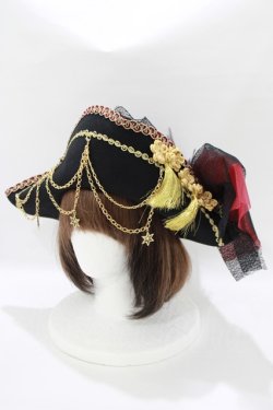 画像1: ALICE and the PIRATES / 六芒星と呪縛のパイレーツハット  ブラック H-25-05-29-079-PA-AC-NS-ZH