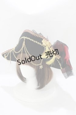 画像1: ALICE and the PIRATES / 六芒星と呪縛のパイレーツハット  ブラック H-25-05-29-079-PA-AC-NS-ZH