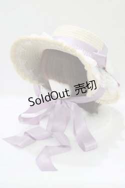 画像1: axes femme kawaii / ロココサマーハット  ラベンダー H-25-05-29-081-AX-AC-NS-ZH