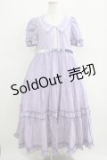 Maria pipi / セーラーカラーチェックレースドレス Free ラベンダー H-25-05-29-011-EL-OP-NS-ZH