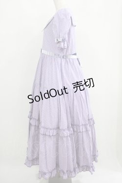 画像2: Maria pipi / セーラーカラーチェックレースドレス Free ラベンダー H-25-05-29-011-EL-OP-NS-ZH