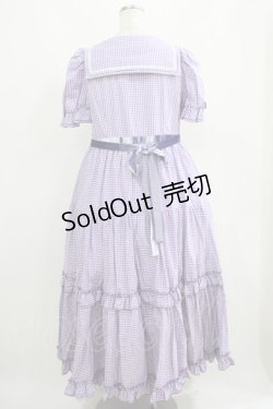 画像3: Maria pipi / セーラーカラーチェックレースドレス Free ラベンダー H-25-05-29-011-EL-OP-NS-ZH