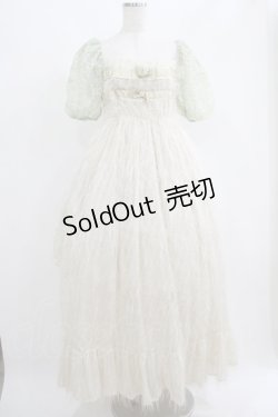 画像1: Petit bijou（海外ロリータブランド） / シアーチェックロングワンピースセット M アイボリー/ミント H-25-05-29-002-EL-OP-NS-ZH
