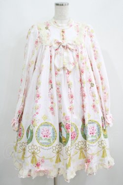画像1: metamorphose / 花鹿の万華鏡 Aラインワンピース サイズ1 薄桜 H-25-05-29-016-ME-OP-NS-ZH