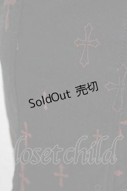 画像4: Ozz On / クロスプリントパンツ  黒×赤 H-25-06-01-024-OO-PA-KB-ZH