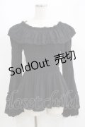 ATELIER PIERROT / Decay Gauze Blouse  黒 H-25-06-01-030-EL-BL-KB-ZH