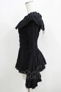 画像2: ATELIER PIERROT / Decay Gauze Blouse  黒 H-25-06-01-030-EL-BL-KB-ZH
