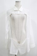 MILKBOY / FRAMEシャツ  オーバーレース×オフホワイト H-25-06-01-031-MB-BL-KB-ZH