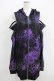 画像1: NieR Clothing / 総柄オフショルZIPパーカー  黒 H-25-06-01-034-PU-TO-KB-ZH (1)