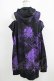 画像3: NieR Clothing / 総柄オフショルZIPパーカー  黒 H-25-06-01-034-PU-TO-KB-ZH (3)