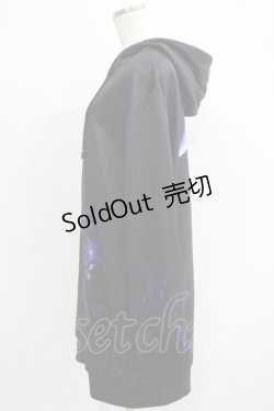画像2: NieR Clothing / プリントZIPパーカー  黒 H-25-06-01-035-PU-TO-KB-ZH