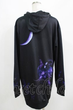 画像3: NieR Clothing / プリントZIPパーカー  黒 H-25-06-01-035-PU-TO-KB-ZH