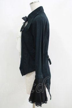 画像2: MA / ジョーゼットタイ付ブラウス  黒 H-25-06-01-039-PU-BL-KB-ZH