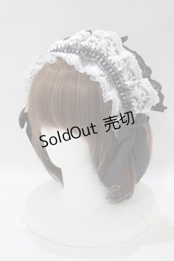 画像1: MorunxMuunaStoik / ヘッドドレスクリップ  黒×白 H-25-06-01-055-EL-AC-KB-ZH