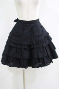 PEACE NOW / ダブルポケットフリルスカート  黒 H-25-06-01-012-PU-SK-KB-ZH
