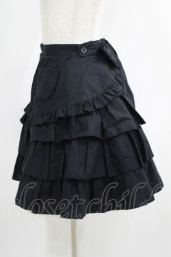 画像2: PEACE NOW / ダブルポケットフリルスカート  黒 H-25-06-01-012-PU-SK-KB-ZH