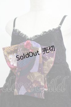 画像4: Qutie Frash / クモメッシュリボンブローチ付ベビードール  黒 H-25-06-01-013-QU-OP-KB-ZH