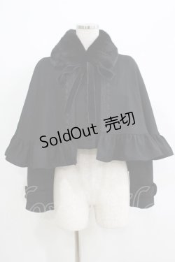 画像1: Sheglit / "Gretel"ショートケープコート  ブラック H-25-06-01-016-EL-CO-KB-ZH