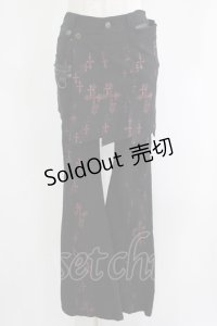 Ozz On / クロスプリントパンツ  黒×赤 H-25-06-01-024-OO-PA-KB-ZH