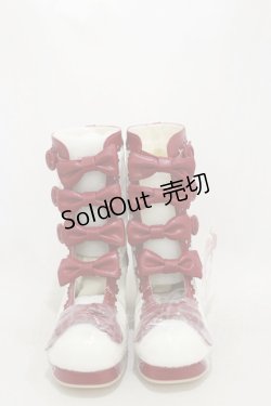 画像1: DearMyLove / マイメロディコラボブーツ LL オフ/レッド H-25-06-03-001-EL-SH-NS-ZH