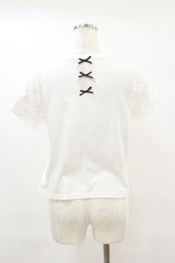 画像2: An MILLE / リボンデコTシャツ Free ホワイト H-25-06-03-050-EL-TS-NS-ZH