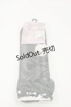 画像1: m petit by misako / AMCSレーシーPLレース  ブラック/ホワイト H-25-06-03-008-LO-ZA-NS-ZH