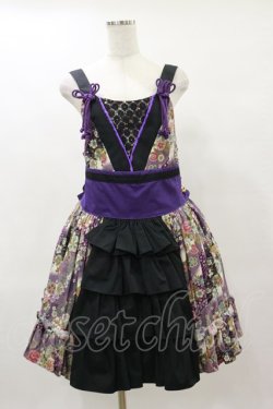 画像1: MAM MAXICIMAM / 濃姫の戦国月夜の乙女 夢幻の恋変化ジャンパースカート Free パープル H-25-06-03-073-LO-OP-NS-ZH