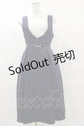 F i.n.t / チェーンビット使いディープVネックジャンパースカート Free NAVY H-25-06-03-075-CA-OP-NS-ZH