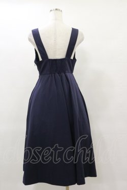 画像2: F i.n.t / チェーンビット使いディープVネックジャンパースカート Free NAVY H-25-06-03-075-CA-OP-NS-ZH