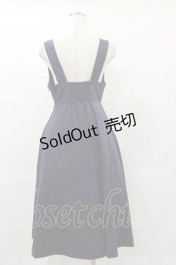 画像2: F i.n.t / チェーンビット使いディープVネックジャンパースカート Free NAVY H-25-06-03-075-CA-OP-NS-ZH