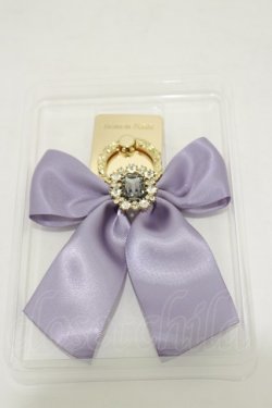 画像1: Maison de FLEUR / ビジューリボンスマホリング  ラベンダー H-25-06-03-010-LO-ZA-NS-ZH