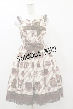 画像1: Angelic Pretty / Bear’s Chocolaterieジャンパースカート Free アイボリー H-25-06-03-078-AP-OP-NS-ZH