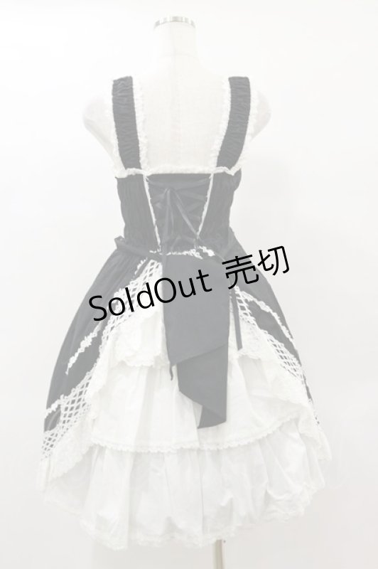 画像2: BABY,THE STARS SHINE BRIGHT / シャーリングプリンセスジャンパースカート Free ブラック H-25-06-03-080-BA-OP-NS-ZH (2)