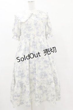 画像1: m petit by misako / トワルドジュイOPハンソデ LL オフ/サックス H-25-06-03-083-LO-OP-NS-ZH