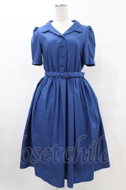 画像1: an another angelus / 5分袖開衿ワンピース Free BLUE H-25-06-03-1027-CA-OP-NS-ZH