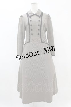 画像1: an another angelus / ダブル釦パイピング使いチェックワンピース FREE ブラウン×ブラック H-25-06-03-1029-CA-OP-NS-ZH