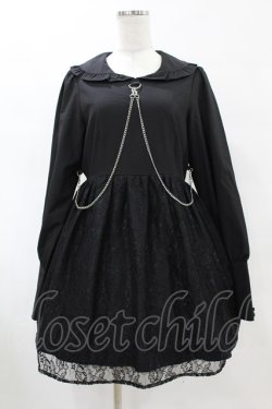 画像1: Jamie エーエヌケー / チェーンハーネスワンピース M ブラック H-25-06-03-1033-LO-OP-NS-ZH